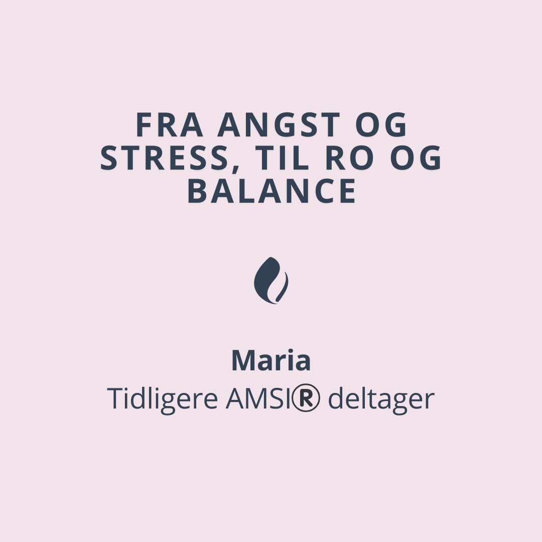 Fra angst og stress, til ro og balance - Interview med Maria Hector
