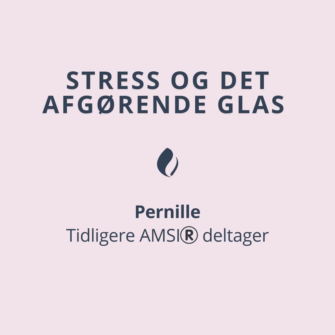 Stress og det afgørende glas - Interview med Pernille Haaning