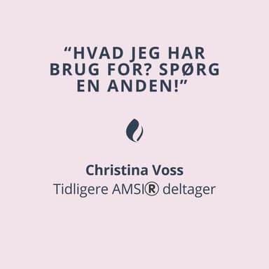 "Hvad jeg har brug for? Spørg en anden!" Interview med Christina Voss